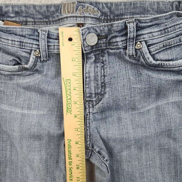 Kut from the Kloth Blue Jeans Cropped Low Rise Straight Leg Denim Size 8 Pants - Picture 6 of 10